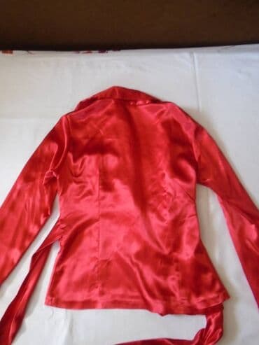 elegantna bluza: S (EU 36), Jednobojni, bоја - Crvena — 5