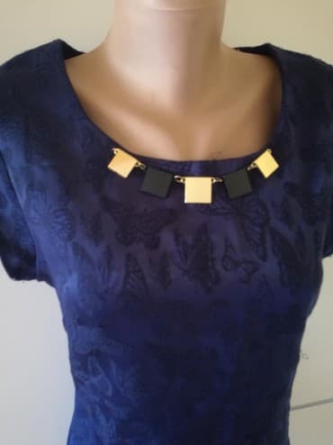 novcanik i kais set: A-Dress M (EU 38), bоја - Tamnoplava, Večernji, maturski, Kratkih rukava — 8