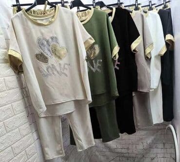 Kompleti: XL (EU 42), 2XL (EU 44), 3XL (EU 46), Sa ilustracijom, bоја - Bež