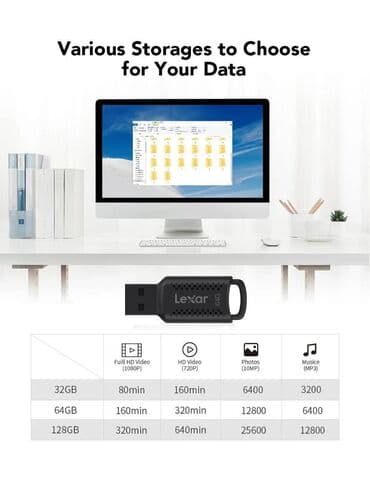 multimedija za alfu 147: USB Lexar 64gb Proizvodjac Lexar. Usb 3.0 kapacitete 64gb. Brzina — 2