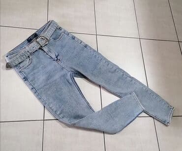 elegantne pantalone sa visokim strukom: Predivne farmerice Uvoz Francuska Kao nove Obučene jednom Savrsene — 5