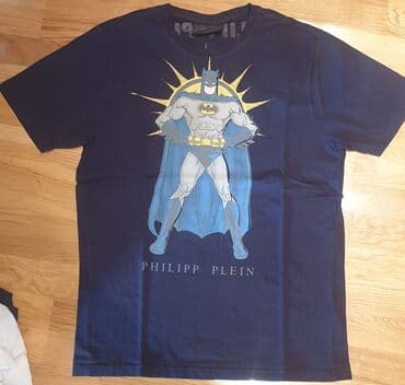 majica s: PHILIPP PLEIN teget muška majica. Piše xxl velicina,moze i XL. Pazuh — 1