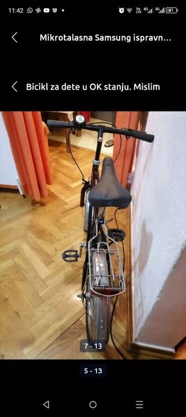 bicikl za mamu i bebu: Bicikl za dete možda od 7 do 10 g. Ispravan, provereno. Mirijevo — 9