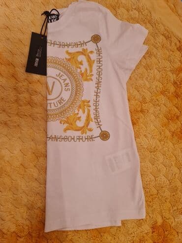 elegantne majice na bretele: Versace Jeans, S (EU 36), Pamuk, bоја - Bela — 3