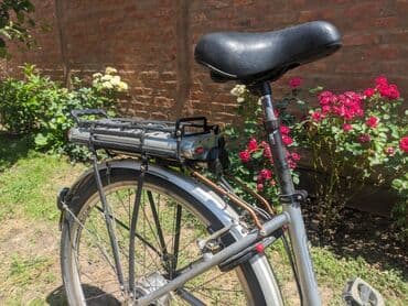 bicikli sa prednjim i zadnjim amortizerima: Električni bicikl Vital Bike u srebrnoj boji. Ima ram standardne — 11