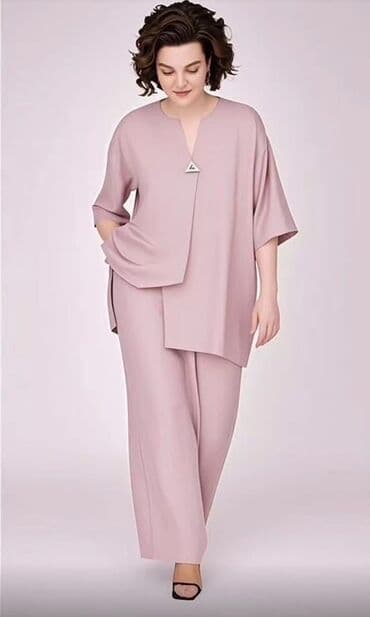 prsluk i pantalone komplet: 2XL (EU 44), 3XL (EU 46), 4XL (EU 48), Jednobojni, bоја - Svetloplava — 3