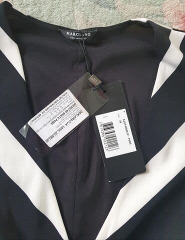 elegantne duge haljine: Guess S (EU 36), bоја - Crna, Koktel, klub, Dugih rukava — 5