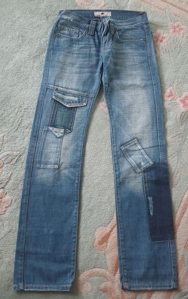 sako i pantalone za devojke: FORNARINA NOVE XS fazonske farmerke, original ! Sa zakrpama — 2
