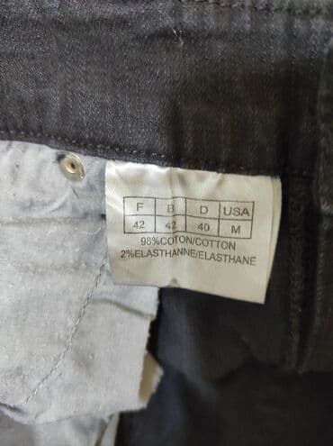 lidl pantalone: Crne farmerke iz uvoza. Poluobim struka 41/44, dubina napred 23 — 3