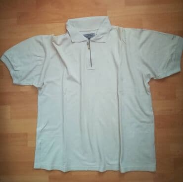 Muška odeća: Majica vel XXL, bež Monto Bene sa kragnom, obim grudi 120 cm, dužina — 1