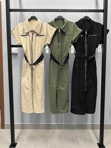 Haljine: Zara One size, bоја - Maslinasto zelena, Kratkih rukava — 3