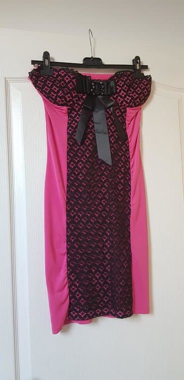 moderne haljine: One size, bоја - Roze, Koktel, klub, Top (bez rukava) — 1