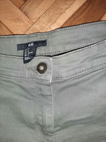 kargo pantalone h m: M (EU 38), Jeans, color - Green, Single-colored — 4