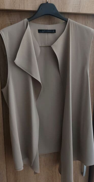 prsluk i pantalone komplet: Zara, M (EU 38), Pamuk, bоја - Siva — 2