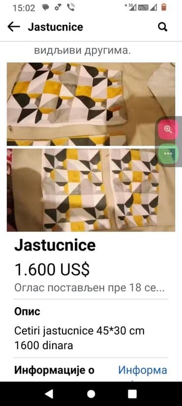 Usluge: Jastučnice — 2