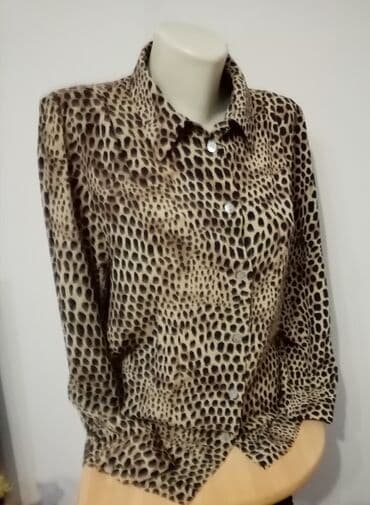 Košulje: M (EU 38), Viskoza, Leopard, krokodil, zebra, bоја - Braon — 3