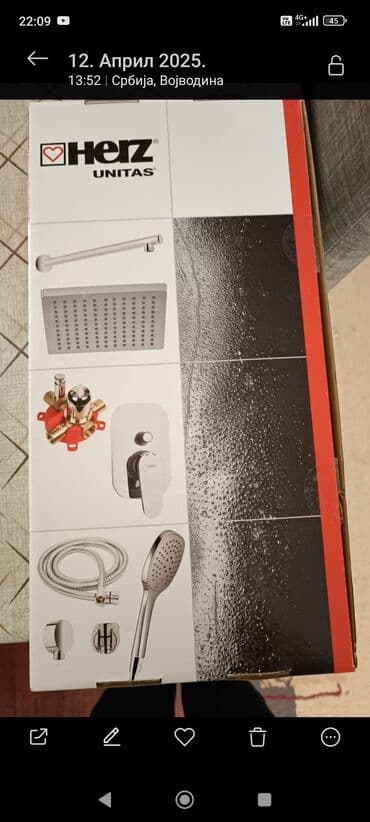 Tuš kabine i paravani: Ugradni set tuš — 1