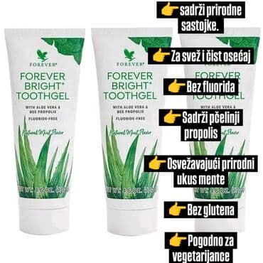 nega lica: Forever Bright Toothgel je pasta za zube bez fluora, obogaćena aloe — 1