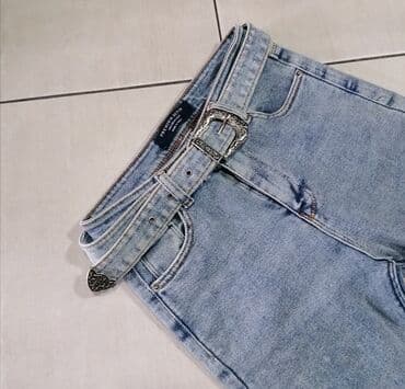 elegantne pantalone sa visokim strukom: Predivne farmerice Uvoz Francuska Kao nove Obučene jednom Savrsene — 3