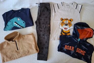 paket odece m: Paket: Majice, Pantalone, Duksevi, Za dečake, uzrast: 5-6 godina — 1