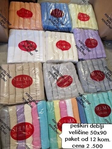 Towels: 💥peškiri deblji 50x90 12 kom 70x140 6 kom 👉cena 2.500 din 💥peškiri — 4
