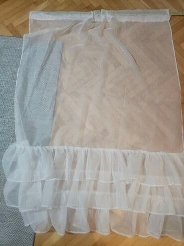 Curtains & Drapes: Zavesa nova sa karnerima u beloj boji, roze i narandžastoj 100 x 250 — 1