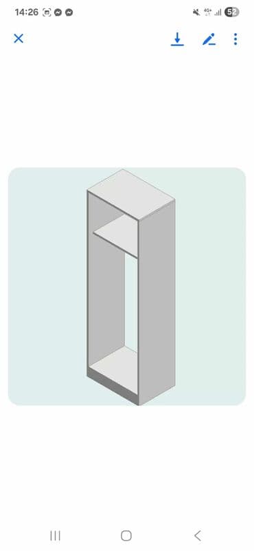 dimenzije ormara: Ormar LINEA Antracit 16500 din. Kod: Ormar LINEA Antracit Dimenzije — 1