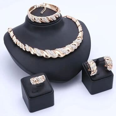 minđuše hirurški čelik: Set: Minđuše, Narukvica, Ogrlica, Materijal: Hirurški čelik — 27