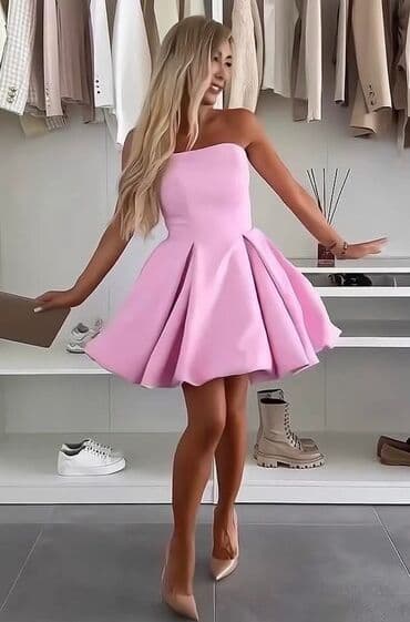 sal preko svecane haljine: One size, bоја - Roze, Koktel, klub, Top (bez rukava) — 1