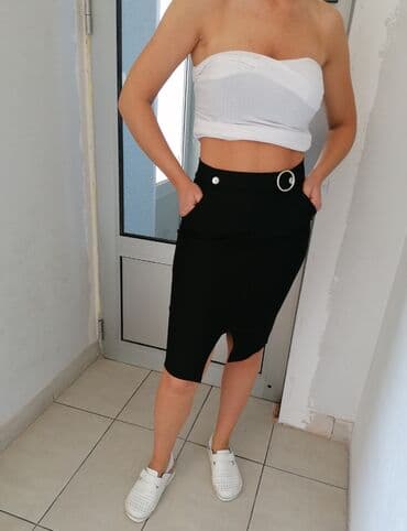 suknja sorc stradivarius: S (EU 36), Midi, bоја - Crna — 7