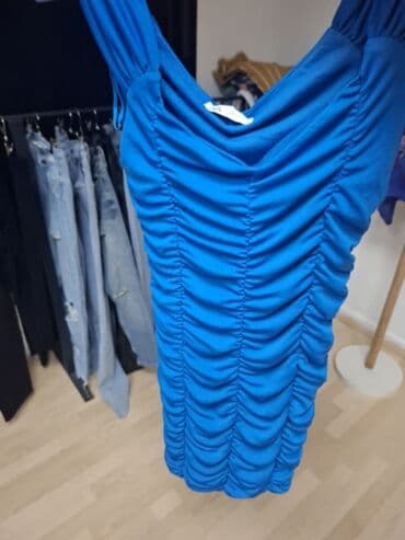 parka s: Zara M (EU 38), bоја - Tamnoplava, Koktel, klub, Kratkih rukava — 1