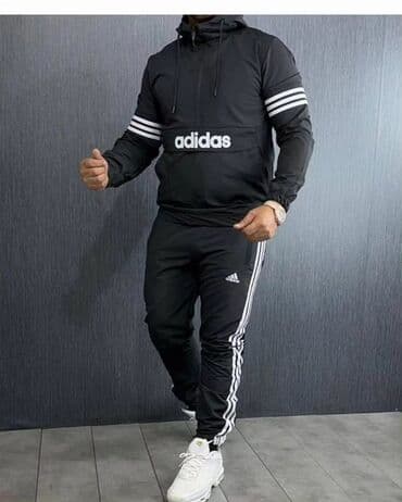 pantalone i sako: Komplet, S (EU 48), Adidas, bоја - Crna, Mikrofiber — 1