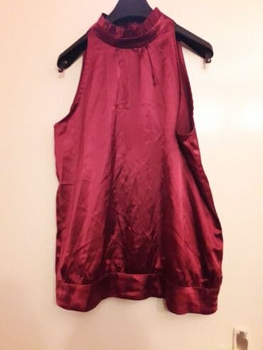 svecane pantalone i bluze: M (EU 38), Saten, Jednobojni, bоја - Bordo — 1