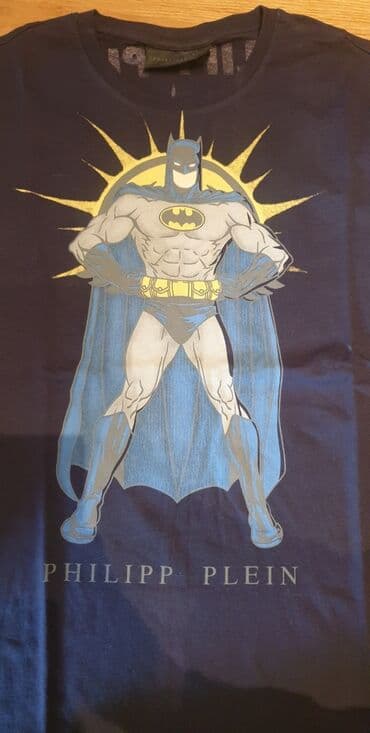 majica s: PHILIPP PLEIN teget muška majica. Piše xxl velicina,moze i XL. Pazuh — 2