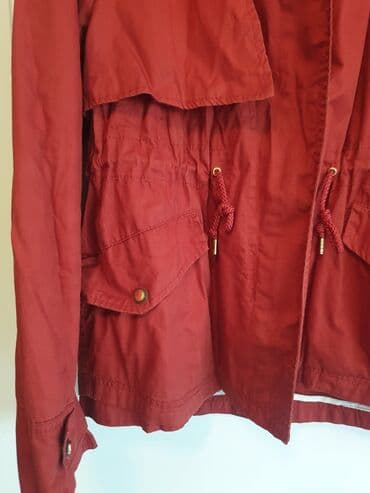 zara pantalone sa visokim strukom: ZARA L Karmin crvena vindjakna Nepropusta vodu Dva frontalna dzepa U — 2