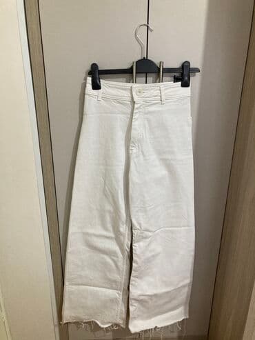 pantalone od vestacke koze: S (EU 36), Normalan struk, Zvoncare — 1