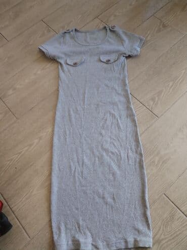 haljine s: One size, bоја - Siva, Oversize, Kratkih rukava — 1