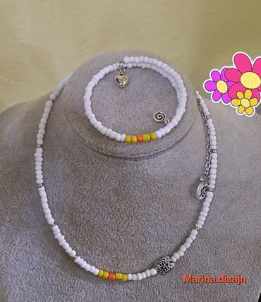 pandora privezak zaba: Handmade, Set: Ogrlica, Materijal: Perlice — 5
