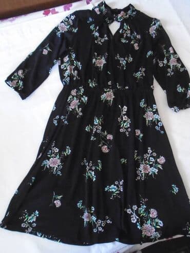 haljine crne: H&M M (EU 38), bоја - Crna, Dugih rukava — 2