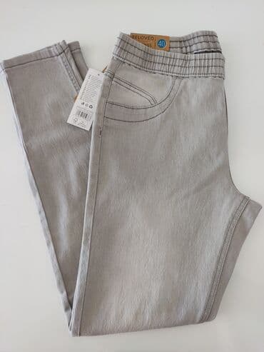elegantne pantalone sa visokim strukom: Lagane letnje pantalone, sa elastinom.
Oko struka imaju lastis — 3