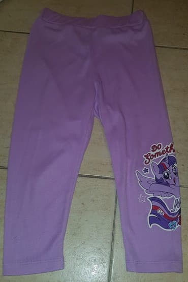 elegantne pantalone sa visokim strukom: 116-122, bоја - Ljubičasta — 2