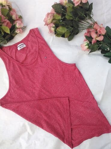 jakne s: Majica na bretele, S (EU 48), Tommy Hilfiger, bоја - Crvena, Pamuk — 1