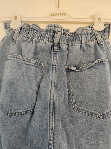 vunene pantalone: Teksas, Visok struk, Baggy — 4