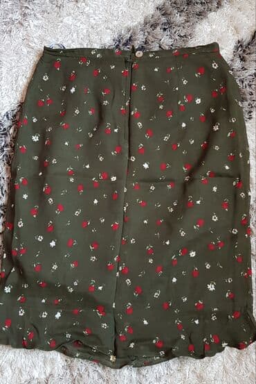 suknja sorc stradivarius: M (EU 38), Midi, bоја - Maslinasto zelena — 2