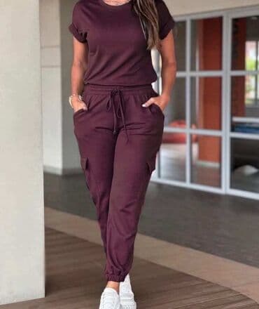 elegantne pantalone sa visokim strukom: One size, Jednobojni — 3