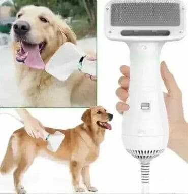 privesci sa natpisom: Pet Hair Dryer 2in1 🐾 Sušilica za pse, 2u1 funkcija. 💨 Efikasno — 1