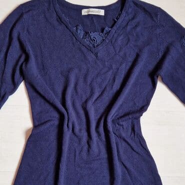 Bluze: L (EU 40), Jednobojni, bоја - Svetloplava — 2