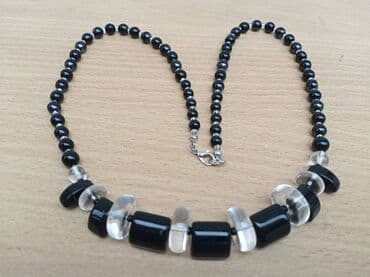 drveni nakit: Ogrlica u Art Deco stilu Vintage ogrlica u Art Deco stilu iz 80 god — 3