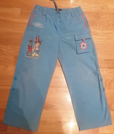 elegantne pantalone sa visokim strukom: 116-122, bоја - Tamnoplava — 7
