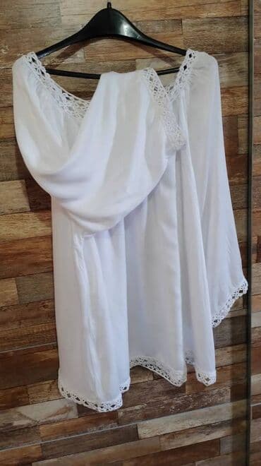 bluza s: Viskoza, bоја - Bela — 4